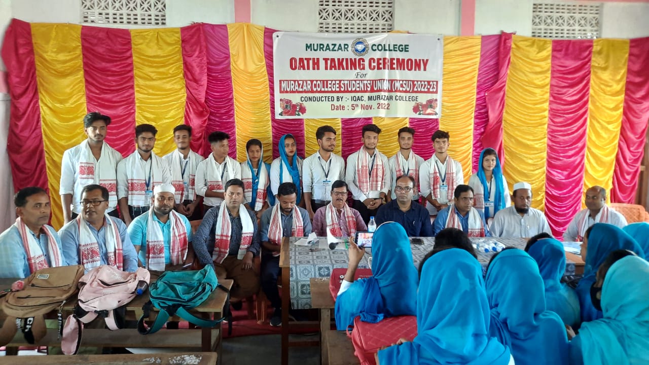 An Oath taking Ceremony for MCSU-2022-23 elected secretaries held on 05.11.2022